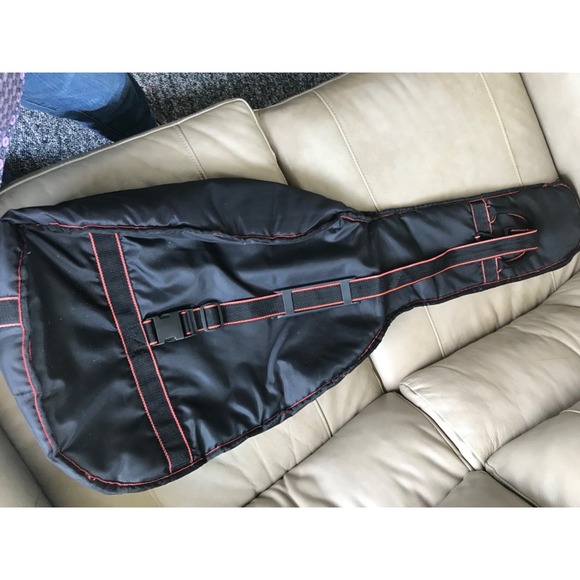 Music NetworkNylon Guitar Case Zip Up w/ Zipper Pockets - Lightweight Protection - Picture 9 of 9